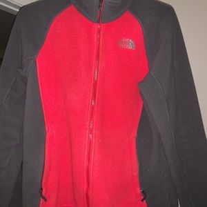Dark Grey and Pink Northface Fleece